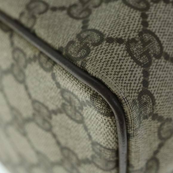 GUCCI GG Canvas Web Sherry Line Boston Bag PVC Beige Green Red Auth yk9774 - Picture 15 of 16